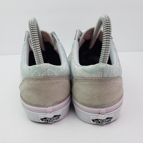 Vans Old Skool Womens Size 6.5 Gray Pink Suede Aztec Print Low Sneaker Shoes - Picture 6 of 11